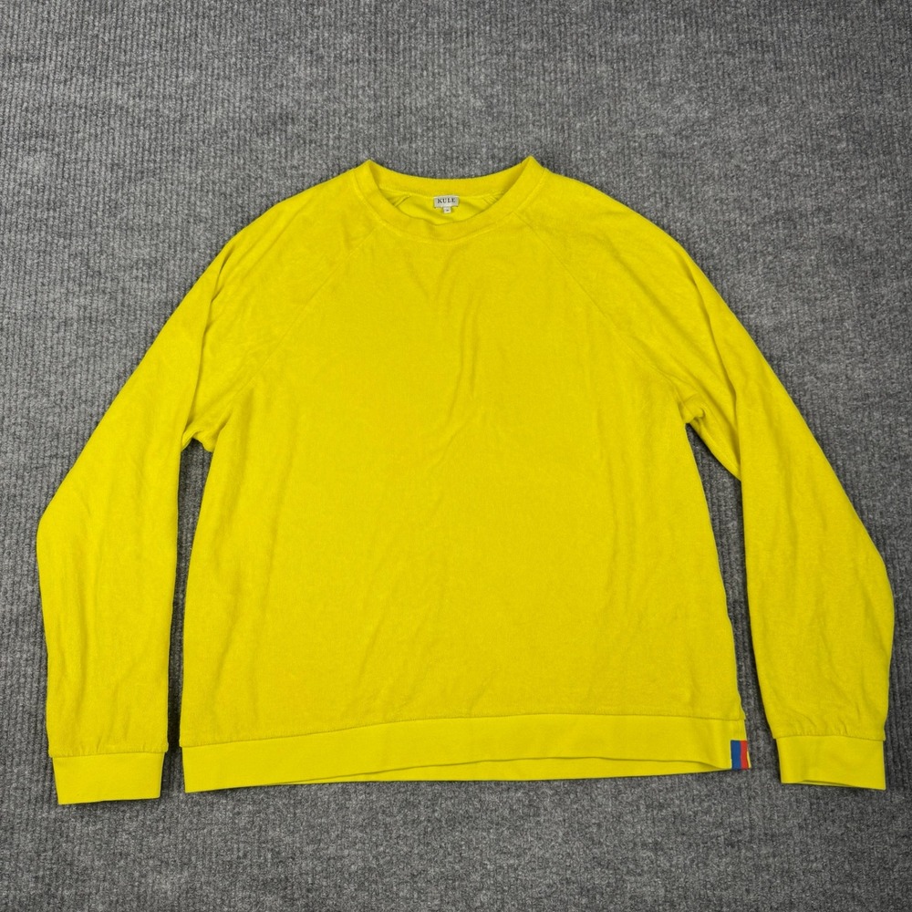 Kule Sweatshirt Womens XL Terry Cloth Cotton Crewneck Raglan Made In Portugal